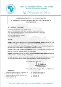 Gbagbo vire Don Mello : le concerné, « ma lettre de démission était déjà prête »